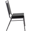 image:imageFlash Furniture HERCULES Series Square Back Stacking Banquet Chair in Dark Gray Fabric with Silvervein FrameBlack VinylSilver Vein Frame