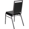 image:imageFlash Furniture HERCULES Series Square Back Stacking Banquet Chair in Dark Gray Fabric with Silvervein FrameBlack VinylSilver Vein Frame