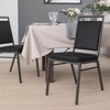 image:imageFlash Furniture HERCULES Series Square Back Stacking Banquet Chair in Dark Gray Fabric with Silvervein FrameBlack VinylSilver Vein Frame