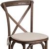 image:imageFlash Furniture HERCULES Series Stackable Early American Wood Cross Back Chair with CushionEarly American