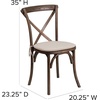 image:imageFlash Furniture HERCULES Series Stackable Early American Wood Cross Back Chair with CushionEarly American