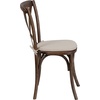 image:imageFlash Furniture HERCULES Series Stackable Early American Wood Cross Back Chair with CushionEarly American