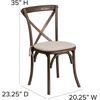 image:imageFlash Furniture HERCULES Series Stackable Early American Wood Cross Back Chair with CushionEarly American