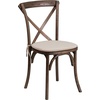 image:imageFlash Furniture HERCULES Series Stackable Early American Wood Cross Back Chair with CushionEarly American