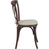 image:imageFlash Furniture HERCULES Series Stackable Early American Wood Cross Back Chair with CushionMahogany
