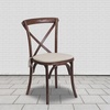 image:imageFlash Furniture HERCULES Series Stackable Early American Wood Cross Back Chair with CushionMahogany