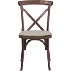 image:imageFlash Furniture HERCULES Series Stackable Early American Wood Cross Back Chair with CushionMahogany
