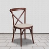 image:imageFlash Furniture HERCULES Series Stackable Early American Wood Cross Back Chair with CushionMahogany