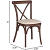 image:imageFlash Furniture HERCULES Series Stackable Early American Wood Cross Back Chair with CushionMahogany