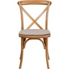 image:imageFlash Furniture HERCULES Series Stackable Early American Wood Cross Back Chair with CushionOak
