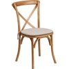 image:imageFlash Furniture HERCULES Series Stackable Early American Wood Cross Back Chair with CushionOak