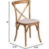 image:imageFlash Furniture HERCULES Series Stackable Early American Wood Cross Back Chair with CushionOak