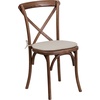 image:imageFlash Furniture HERCULES Series Stackable Early American Wood Cross Back Chair with CushionPecan
