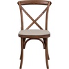 image:imageFlash Furniture HERCULES Series Stackable Early American Wood Cross Back Chair with CushionPecan
