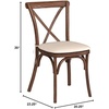 image:imageFlash Furniture HERCULES Series Stackable Early American Wood Cross Back Chair with CushionPecan
