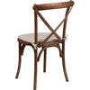 image:imageFlash Furniture HERCULES Series Stackable Early American Wood Cross Back Chair with CushionPecan