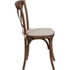 image:imageFlash Furniture HERCULES Series Stackable Early American Wood Cross Back Chair with CushionPecan