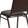 image:imageFlash Furniture HERCULES Series Trapezoidal Back Stacking Banquet Chair in Burgundy Vinyl  Silver Vein FrameBrown VinylCopper Vein Frame