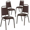 image:imageFlash Furniture HERCULES Series Trapezoidal Back Stacking Banquet Chair in Burgundy Vinyl  Silver Vein FrameBrown VinylCopper Vein Frame