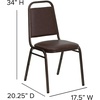 image:imageFlash Furniture HERCULES Series Trapezoidal Back Stacking Banquet Chair in Burgundy Vinyl  Silver Vein FrameBrown VinylCopper Vein Frame