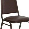 image:imageFlash Furniture HERCULES Series Trapezoidal Back Stacking Banquet Chair in Burgundy Vinyl  Silver Vein FrameBrown VinylCopper Vein Frame
