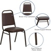 image:imageFlash Furniture HERCULES Series Trapezoidal Back Stacking Banquet Chair in Burgundy Vinyl  Silver Vein FrameBrown VinylCopper Vein Frame