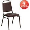 image:imageFlash Furniture HERCULES Series Trapezoidal Back Stacking Banquet Chair in Burgundy Vinyl  Silver Vein FrameBrown VinylCopper Vein Frame