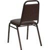 image:imageFlash Furniture HERCULES Series Trapezoidal Back Stacking Banquet Chair in Burgundy Vinyl  Silver Vein FrameBrown VinylCopper Vein Frame