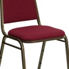 image:imageFlash Furniture HERCULES Series Trapezoidal Back Stacking Banquet Chair in Burgundy Vinyl  Silver Vein FrameBurgundy FabricGold Vein Frame