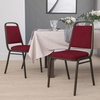 image:imageFlash Furniture HERCULES Series Trapezoidal Back Stacking Banquet Chair in Burgundy Vinyl  Silver Vein FrameBurgundy FabricGold Vein Frame
