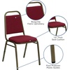 image:imageFlash Furniture HERCULES Series Trapezoidal Back Stacking Banquet Chair in Burgundy Vinyl  Silver Vein FrameBurgundy FabricGold Vein Frame