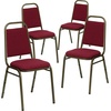 image:imageFlash Furniture HERCULES Series Trapezoidal Back Stacking Banquet Chair in Burgundy Vinyl  Silver Vein FrameBurgundy FabricGold Vein Frame
