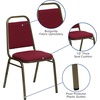 image:imageFlash Furniture HERCULES Series Trapezoidal Back Stacking Banquet Chair in Burgundy Vinyl  Silver Vein FrameBurgundy FabricGold Vein Frame