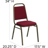 image:imageFlash Furniture HERCULES Series Trapezoidal Back Stacking Banquet Chair in Burgundy Vinyl  Silver Vein FrameBurgundy FabricGold Vein Frame