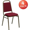 image:imageFlash Furniture HERCULES Series Trapezoidal Back Stacking Banquet Chair in Burgundy Vinyl  Silver Vein FrameBurgundy FabricGold Vein Frame