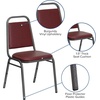 image:imageFlash Furniture HERCULES Series Trapezoidal Back Stacking Banquet Chair in Burgundy Vinyl  Silver Vein FrameBurgundy VinylSilver Vein Frame