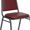 image:imageFlash Furniture HERCULES Series Trapezoidal Back Stacking Banquet Chair in Burgundy Vinyl  Silver Vein FrameBurgundy VinylSilver Vein Frame