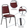 image:imageFlash Furniture HERCULES Series Trapezoidal Back Stacking Banquet Chair in Burgundy Vinyl  Silver Vein FrameBurgundy VinylSilver Vein Frame
