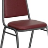 image:imageFlash Furniture HERCULES Series Trapezoidal Back Stacking Banquet Chair in Burgundy Vinyl  Silver Vein FrameBurgundy VinylSilver Vein Frame
