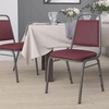 image:imageFlash Furniture HERCULES Series Trapezoidal Back Stacking Banquet Chair in Burgundy Vinyl  Silver Vein FrameBurgundy VinylSilver Vein Frame