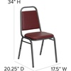 image:imageFlash Furniture HERCULES Series Trapezoidal Back Stacking Banquet Chair in Burgundy Vinyl  Silver Vein FrameBurgundy VinylSilver Vein Frame