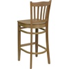 image:imageFlash Furniture HERCULES Series Vertical Slat Back Natural Wood Restaurant Barstool
