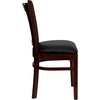 image:imageFlash Furniture HERCULES Series Vertical Slat Back Walnut Wood Restaurant ChairBlack Vinyl SeatMahogany Wood Frame
