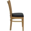 image:imageFlash Furniture HERCULES Series Vertical Slat Back Walnut Wood Restaurant ChairBlack Vinyl SeatNatural Wood Frame