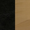 image:imageFlash Furniture HERCULES Series Vertical Slat Back Walnut Wood Restaurant ChairBlack Vinyl SeatNatural Wood Frame