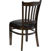 image:imageFlash Furniture HERCULES Series Vertical Slat Back Walnut Wood Restaurant ChairBlack Vinyl SeatWalnut Wood Frame