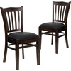 image:imageFlash Furniture HERCULES Series Vertical Slat Back Walnut Wood Restaurant ChairBlack Vinyl SeatWalnut Wood Frame
