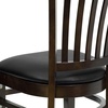 image:imageFlash Furniture HERCULES Series Vertical Slat Back Walnut Wood Restaurant ChairBlack Vinyl SeatWalnut Wood Frame