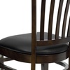 image:imageFlash Furniture HERCULES Series Vertical Slat Back Walnut Wood Restaurant ChairBlack Vinyl SeatWalnut Wood Frame