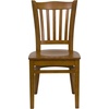 image:imageFlash Furniture HERCULES Series Vertical Slat Back Walnut Wood Restaurant ChairCherry Wood SeatCherry Wood Frame